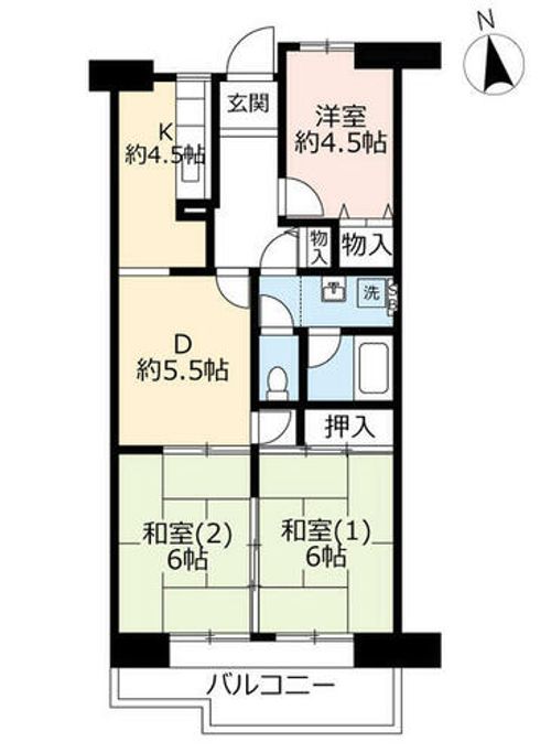 URさざなみプラザ第50311104の間取り
