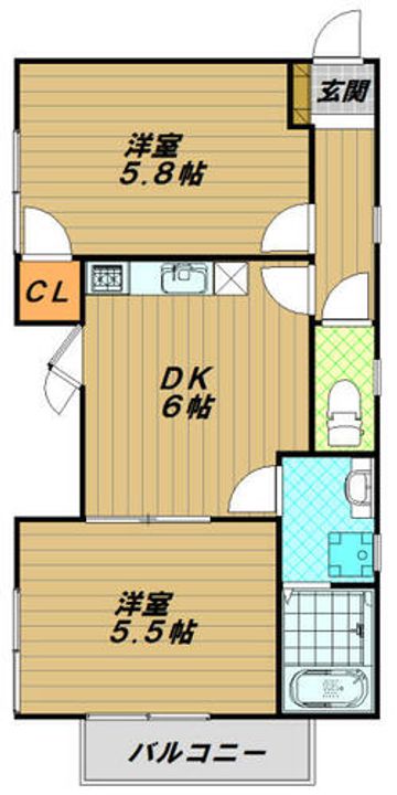 松本ハイツの間取り