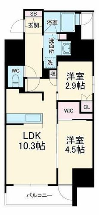 ソルティア天満橋駅前の間取り