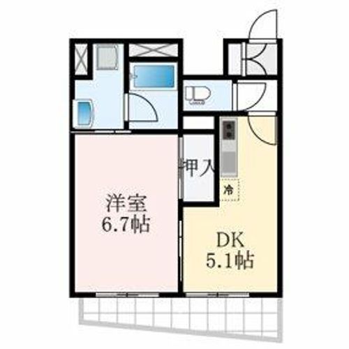 大阪府堺市中区深井清水町(マンション)の賃貸物件の間取り