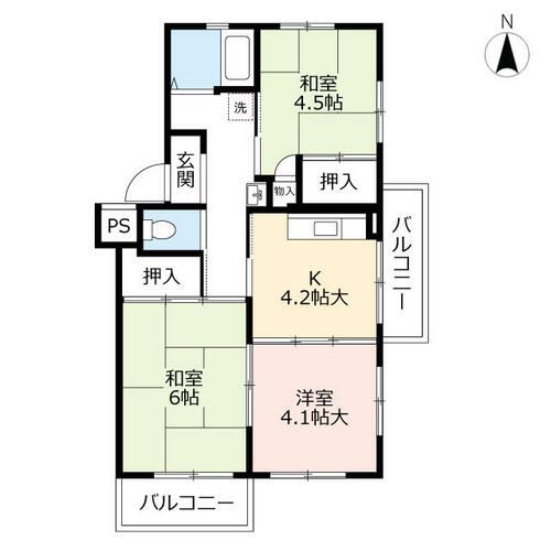UR徳力0930301の間取り
