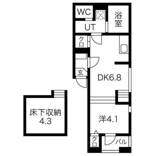 ハーモニーテラス伝馬の間取り