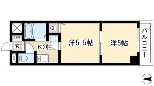 タウンエステート新栄601の間取り