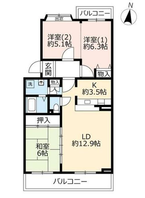 UR小金台0030105の間取り