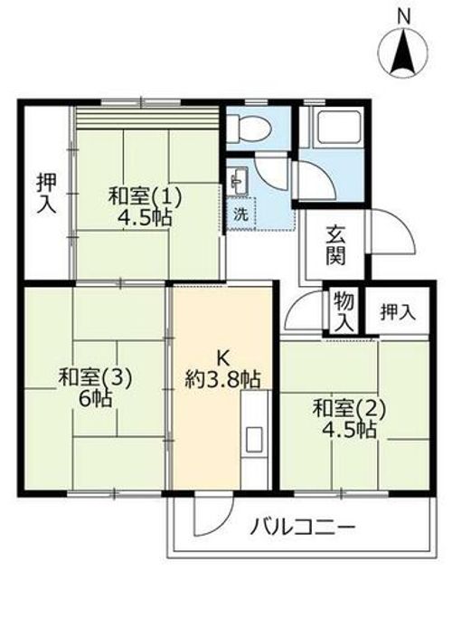 UR平城第一0190303の間取り