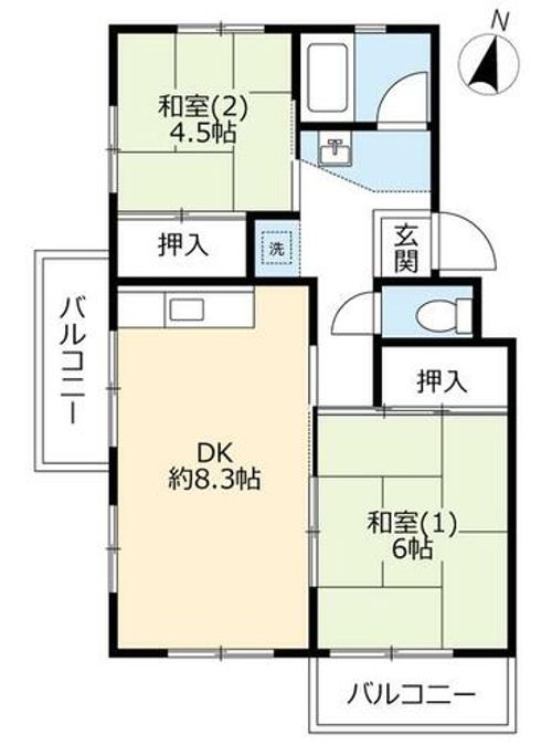 UR中登美第三E230202の間取り