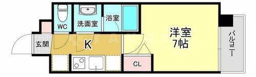 プレサンス江坂クォーレの間取り