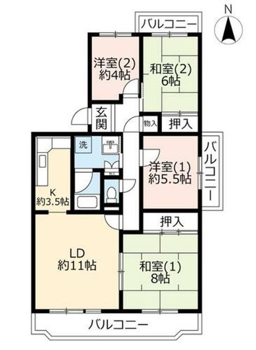 UR藤沢台第三3120401の間取り
