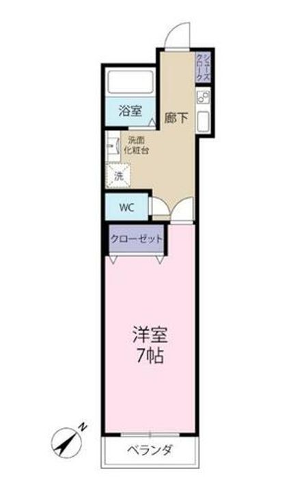 福岡県北九州市門司区東本町1丁目(マンション)の賃貸物件の間取り