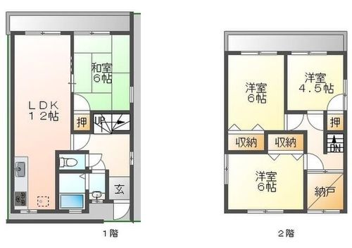 兵庫県尼崎市塚口町4丁目(一戸建)の賃貸物件1の間取り