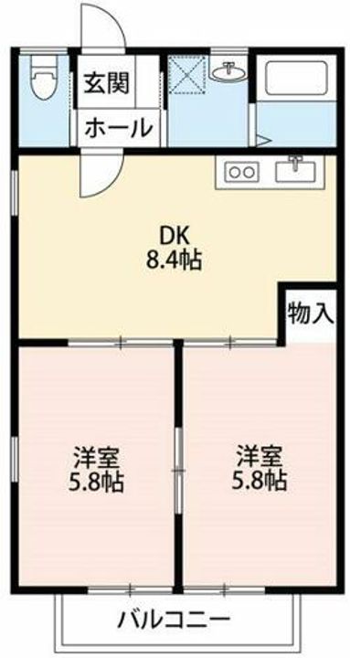 クレセール・カマタA205の間取り
