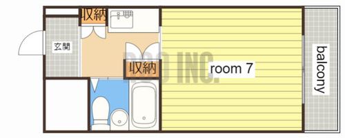 飾磨中村コーポC-2の間取り