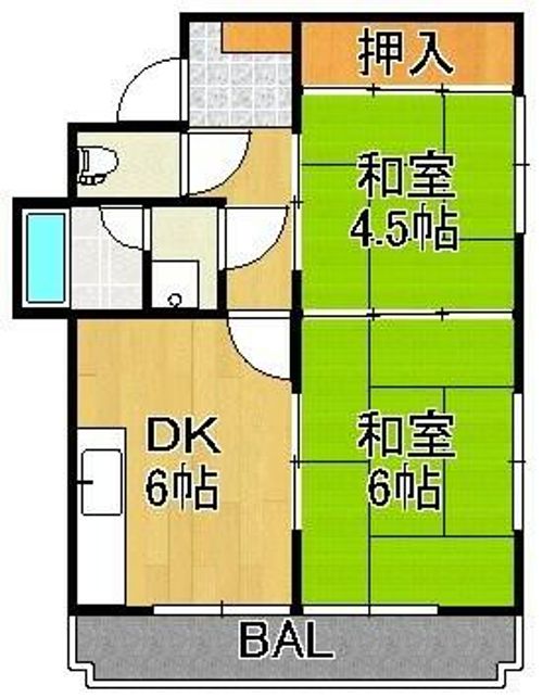 シャトレ穴生Ⅱの間取り