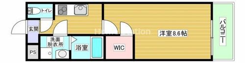 大阪府大阪市福島区玉川3丁目(アパート)の賃貸物件の間取り