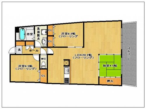 アイランドシティ・インフィニガーデンE602の間取り