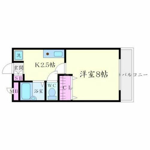 大阪府箕面市今宮4丁目(マンション)の賃貸物件の間取り