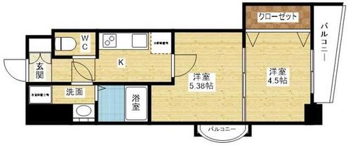 Luxe新大阪SOUTHの間取り