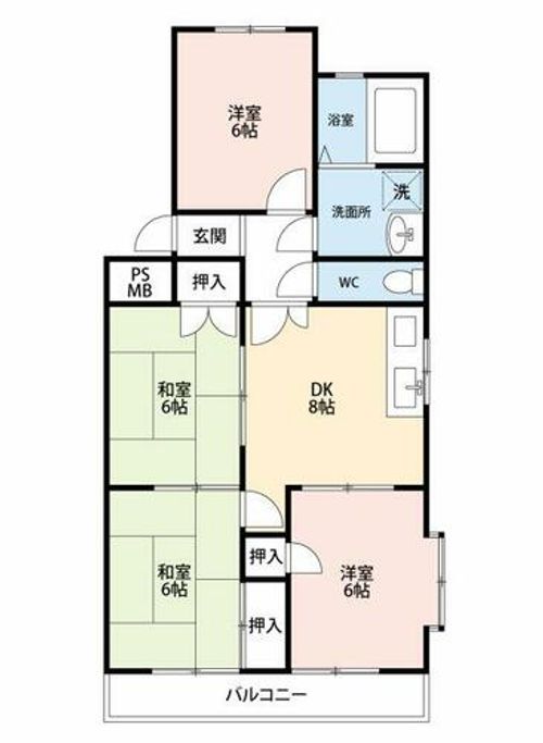 リバーサイド八番館401の間取り