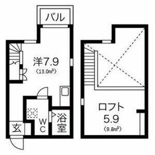 愛知県名古屋市南区道徳新町4丁目(アパート)の賃貸物件Dの間取り