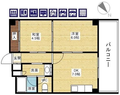 グランドハイツ北の間取り