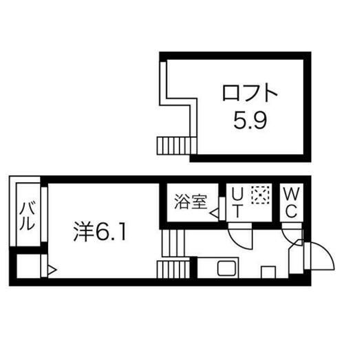 愛知県名古屋市瑞穂区軍水町1丁目(アパート)の賃貸物件の間取り