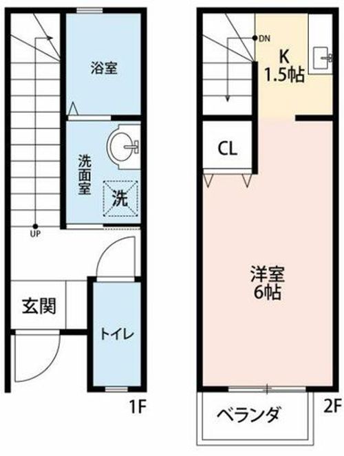 愛知県岡崎市岩津町字檀ノ上(タウンハウス)の賃貸物件102の間取り