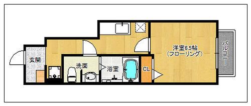 クレール筑紫野105の間取り