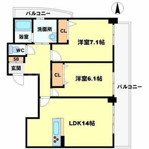 コンフォート緑地の間取り