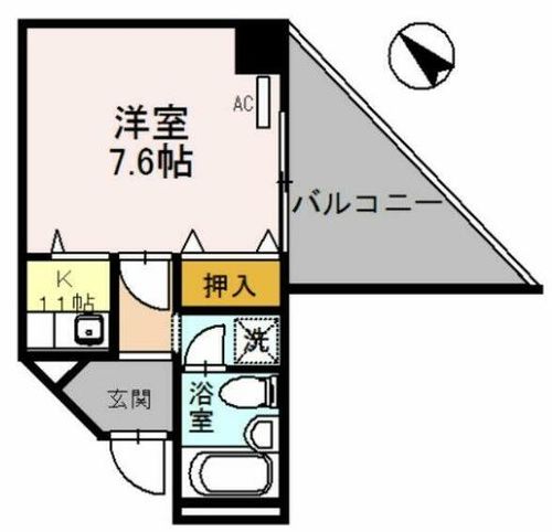 大阪府箕面市箕面4丁目(マンション)の賃貸物件の間取り