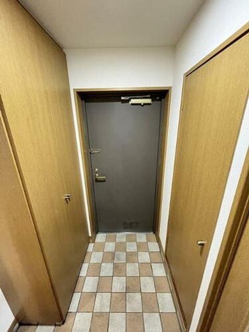 ひまわりハイツ日の出302の玄関