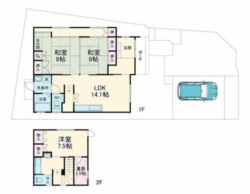 大阪府大阪市淀川区三津屋南1丁目(一戸建)の賃貸物件1の間取り