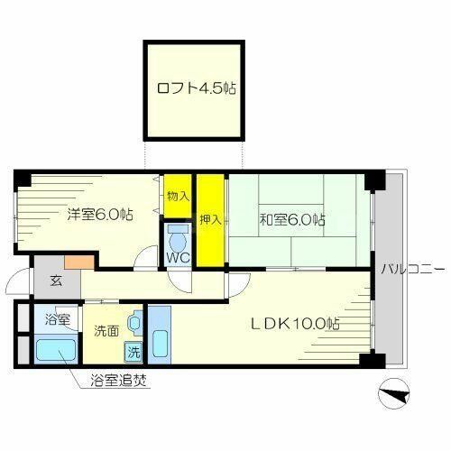 山田マンションビューテラスの間取り