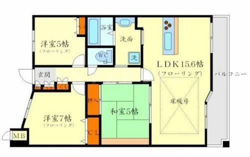セレッソコート千里中央アネックスの間取り