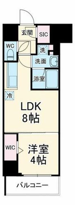 大阪府大阪市北区同心2丁目(マンション)の賃貸物件の間取り