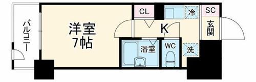 大阪府大阪市北区天満3丁目(マンション)の賃貸物件の間取り
