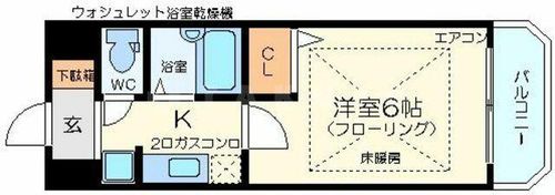 大阪府大阪市淀川区西中島2丁目(マンション)の賃貸物件の間取り