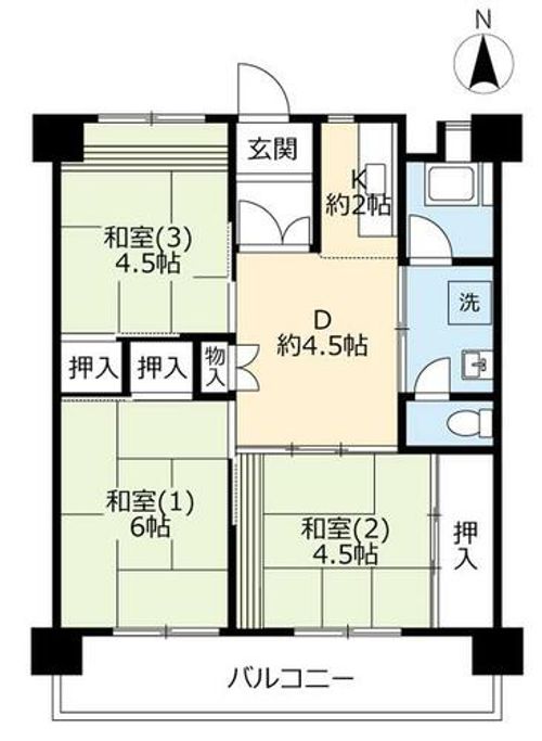 UR桃山南0020507の間取り