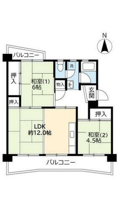 UR中山五月台0150502の間取り