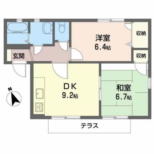 ファミールハイツフクダD102の間取り