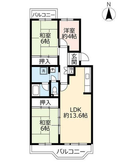 UR神宮東パークハイツ0290405の間取り