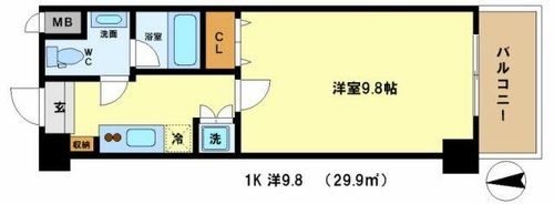 クリスタルグランツ京都高辻808の間取り