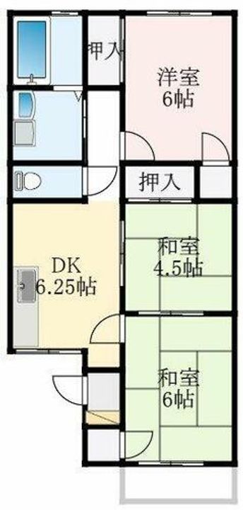大阪府富田林市藤沢台4丁目(アパート)の賃貸物件の間取り