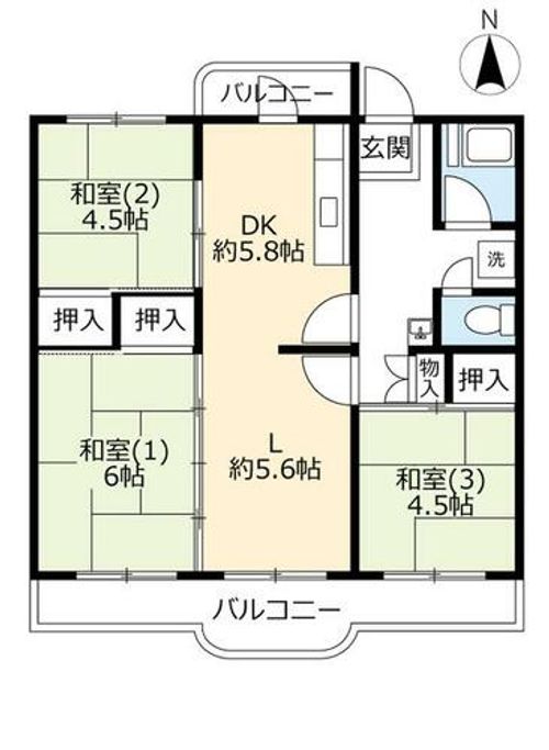 UR南新田0130203の間取り