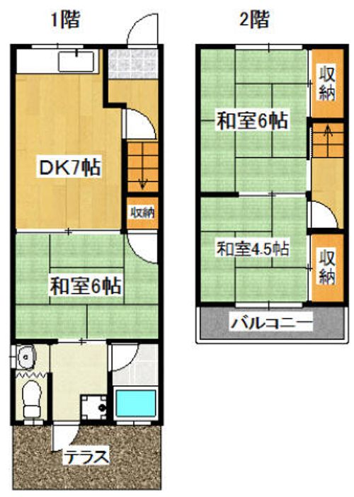 大久保西テラスハウス2の間取り