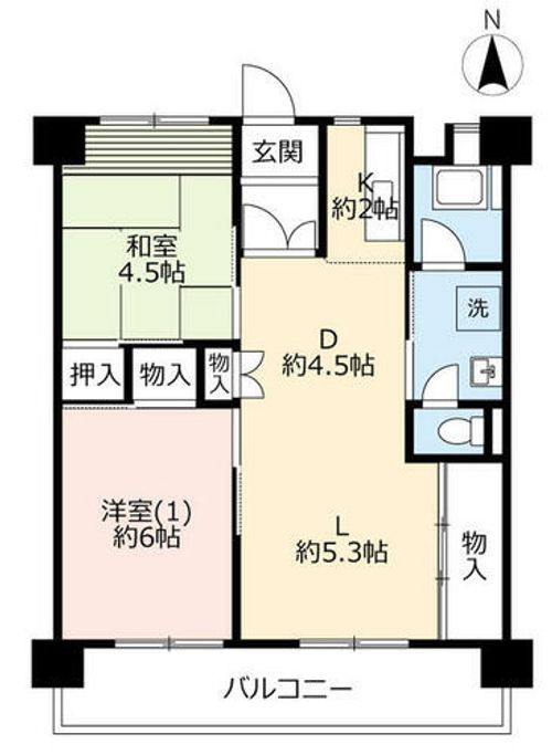 UR桃山南0020305の間取り
