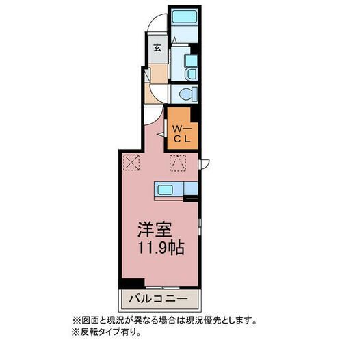 愛知県豊川市大橋町3丁目(アパート)の賃貸物件101の間取り