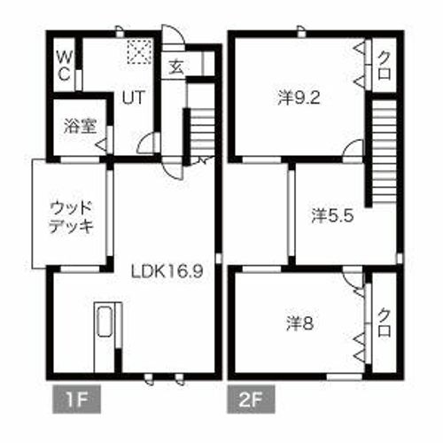 福岡県福岡市西区横浜1丁目(一戸建)の賃貸物件Aの間取り