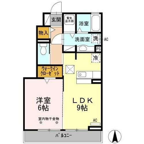 愛知県小牧市大字久保一色(アパート)の賃貸物件の間取り