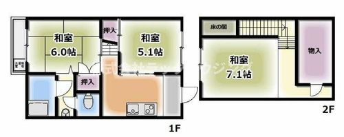 大阪府門真市野里町(アパート)の賃貸物件の間取り