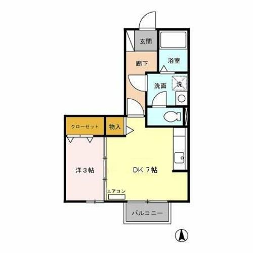 リビングタウン榎戸C棟205の間取り